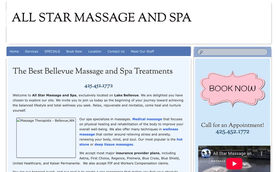 All Star Lake Spa — old website